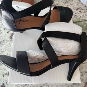 Style & Co. Elegant Black Strappy Heels